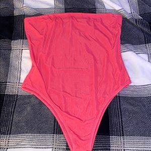 pink bodysuit tube top